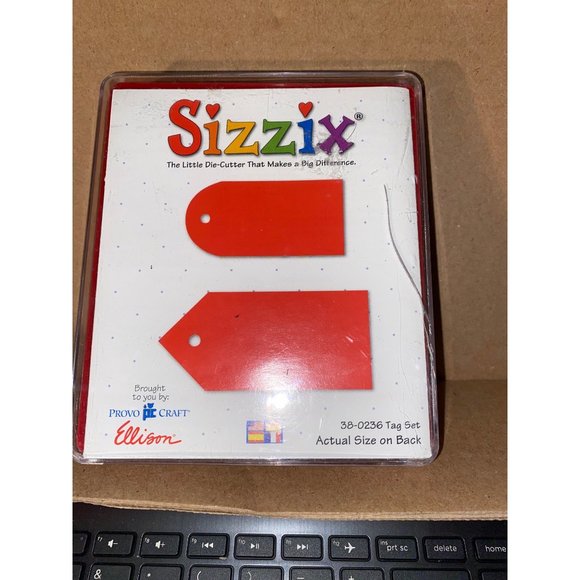 Sizzix Originals Red Die Provo Craft Ellison in Orig Case  38-0236 Tag Set - Picture 1 of 2
